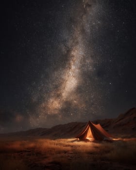 Single Dead Tree Standing in the Middle of an Empty Desert Plain photo