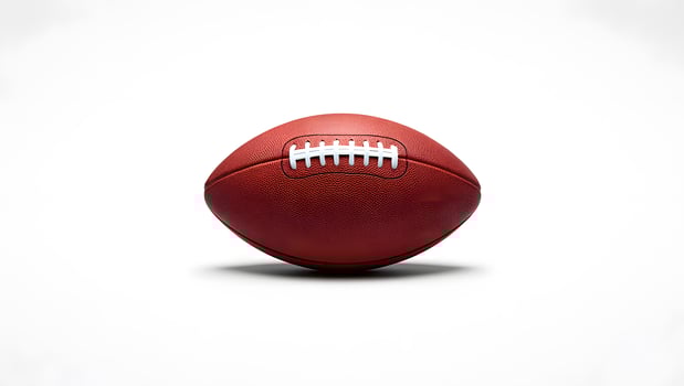 American Football Ball Isolated on White Background photo