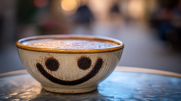 A Happy Cup of Coffee to Brighten Your Day. photo