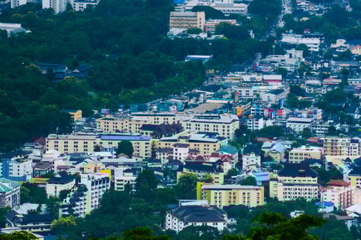 Chiang Mai cityscape Thailand urban skyline with buildings. photo