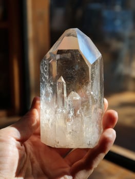 Phantom Growths That Look Like Ghosts In A Quartz Crystal photo