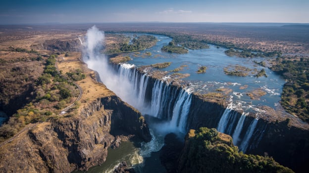The Mighty Victoria Falls Known Locally as Thundering Smoke photo