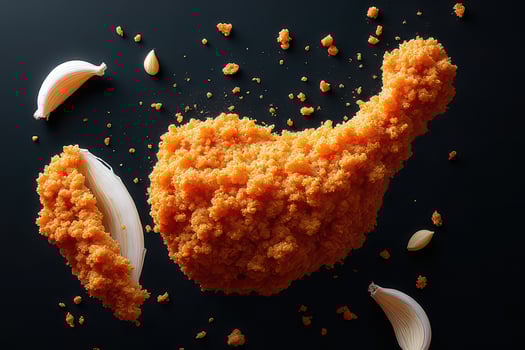 Crispy Fried Chicken Drumstick and Tender with Garlic photo