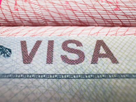 Visa world travel, Zanzibar Tanzania visa, tour, airport, customs, news, closed borders, nationality. Macro photo