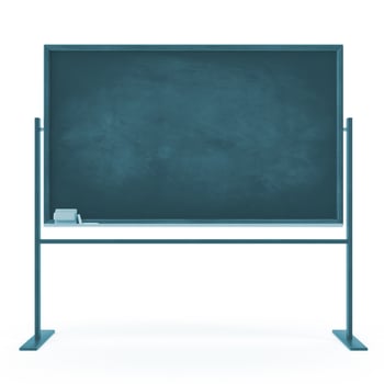Classic Green Chalkboard Perfect for Education Presentations 3d render white background photo
