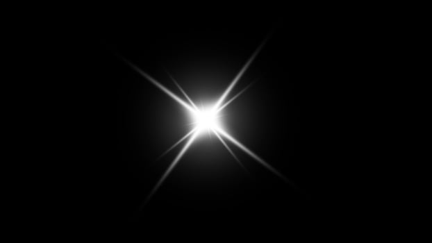 Bright Starburst, Glowing Light Flare Overlay for Design photo