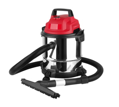 Vacuum cleaner on a white photo