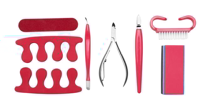 Set of manicure and pedicure tools and accessories photo