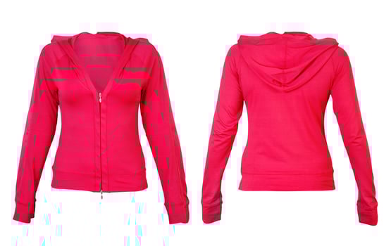 Front and back red t-shirt photo