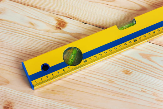 Construction Level on wood photo