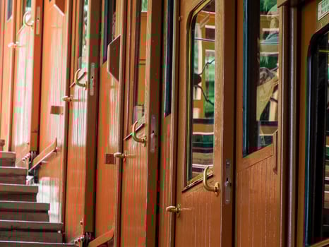 ancient heidleberg cable car historic photo