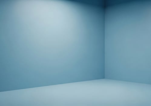 Empty blue room with spotlight photo