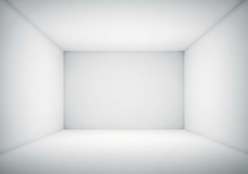 Empty white room perspective photo