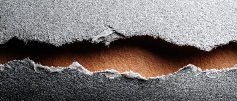 Torn paper shows contrasting texture photo