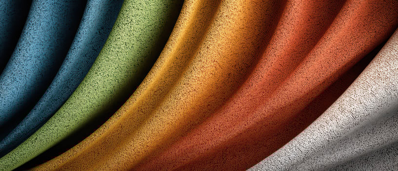 Colorful waves of fabric create texture photo