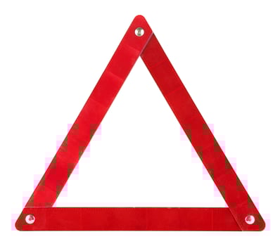 emergency sign on white photo