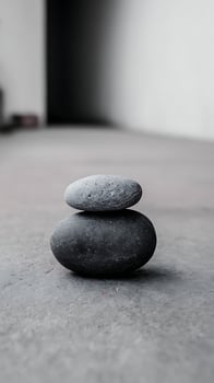 Balance and Serenity Stacked Stones Symbolize Calm and Inner Peace. photo