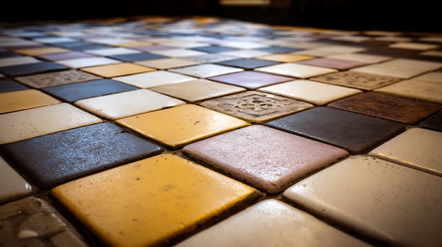 Textured Square Tiles with Subtle Color Variations and Depth. photo