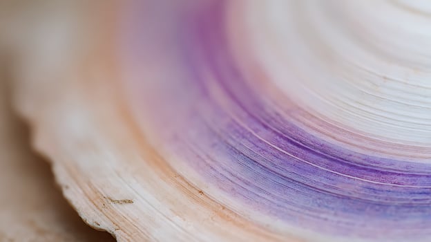 Delicate Purple and Beige Seashell Texture Abstract Macro Shot. photo