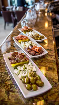 Delicious Charcuterie and Cheese Platter Awaiting Guests at the Bar. photo
