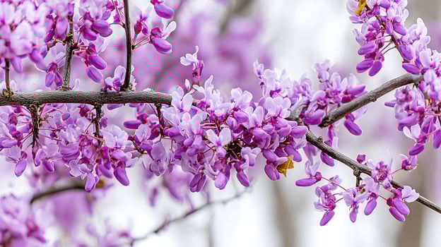 Delicate Pink Blossom Branch in Soft Focus Spring Beauty. photo