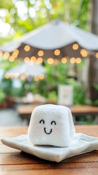 Adorable Sweet Treat with a Happy Face Ready to Enjoy Outdoors. photo
