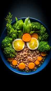 Happy Face Bowl Wholesome Food for a Bright Mood. photo