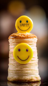 Sweet Treat With a Happy Face Decoration on Top. photo