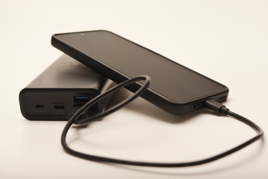 Refueling a mobile device via a portable power source photo