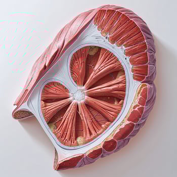3D anatomical model of a muscle cross-section photo
