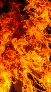 Close-up of blazing flames in a fiery background photo