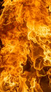Intense flames in a close-up background photo