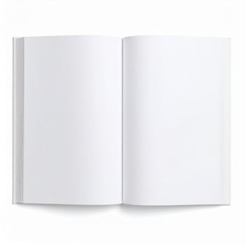 Mockup template of a opened book featuring blank pages photo