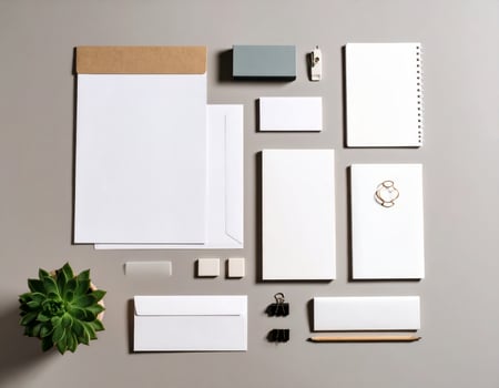 Meeting Room Presentation Mockup Template with Empty Screen photo