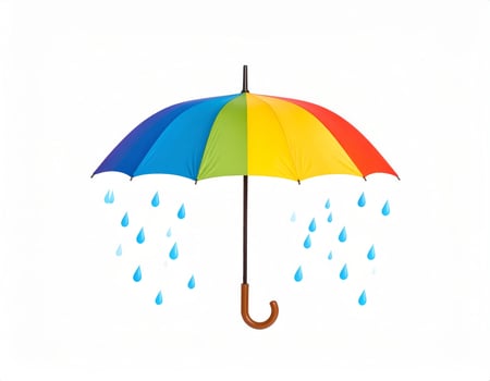 White background featuring a rainy umbrella photo