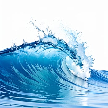 Lifelike ocean surf pattern against a plain white backdrop photo