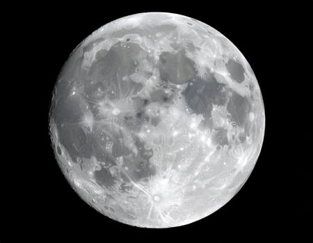 Close-up of the moon against a dark, black backdrop photo
