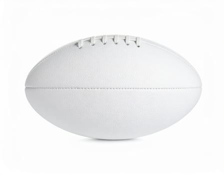 Close-up of a rugby ball against a white backdrop photo
