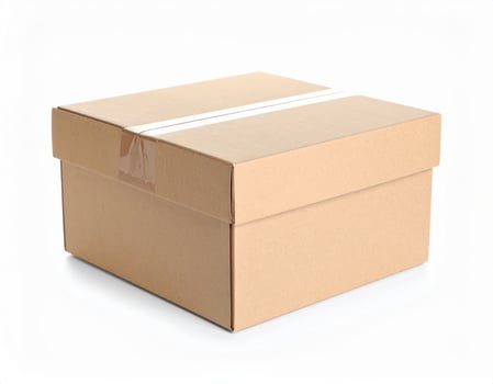 Package on a white backdrop photo