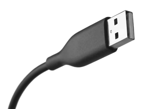 USB cable on white photo