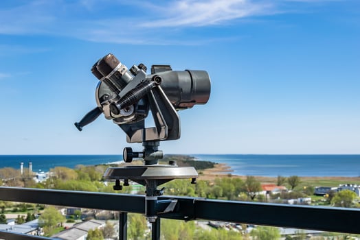 binoculars on the observation tower in Wladyslawowo photo