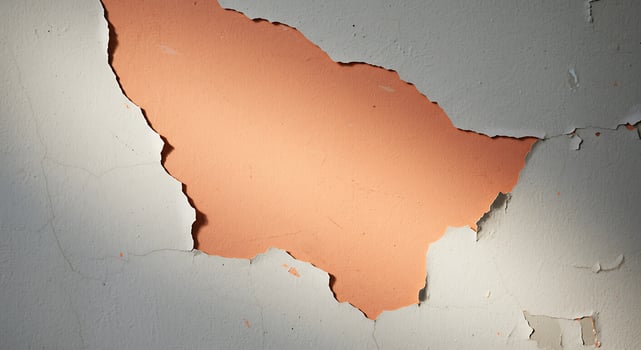 A close up of peeling paint on a wall showcasing underlying layer - Generated using AI photo