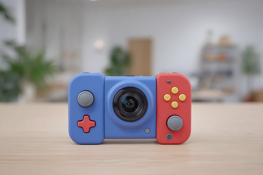 Stylized Camera Device Resembling a Game Console Controller photo