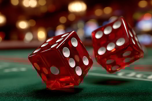 Dice on Casino Table, Game of Chance photo