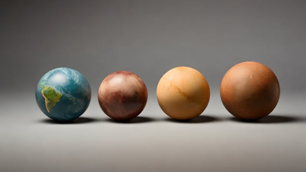 Earth and Planetary Sphere Art Display photo