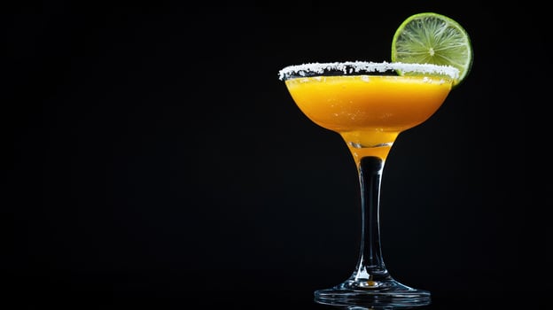 Mango margarita on black background photo