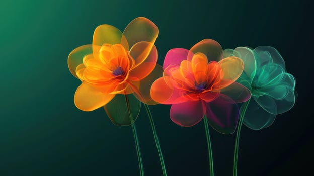 Abstract floral design with vibrant colors photo