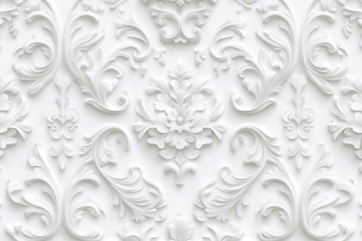 A white wall with a lot of decorative patterns photo