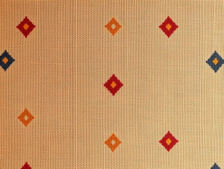Beige Textured Background with Colorful Diamond Pattern Seamless Textile Design photo