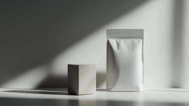 Blank product packaging mockup photo